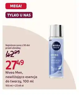 Rossmann Nawilżająca esencja do twarzy Nivea Men Hydro Care oferta