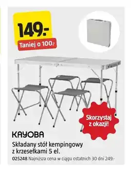 Jula Składany stół kempingowy z krzesełkami Kayoba 5 el oferta