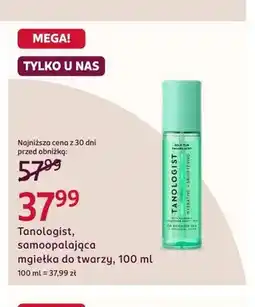 Rossmann Samoopalająca mgiełka do twarzy Tanologist oferta