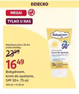 Rossmann Krem do opalania Babydream SPF 50+ oferta