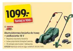 Jula Zestaw akumulatorowa kosiarka do trawy + podkaszarka Bosch oferta