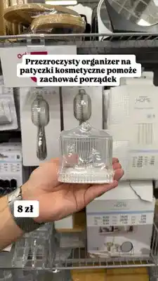 Pepco Przezroczysty organizer na patyczki kosmetyczne oferta