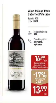 ALDI Wino czerwone African Rock Cabernet Pinotage oferta