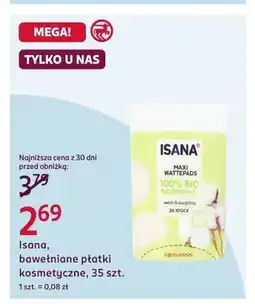 Rossmann Bawełniane płatki kosmetyczne Isana Maxi Wattepads oferta