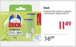 Rossmann Krążek do WC żelowy Duck Fresh Discs o zapachu limonkowym zapas 2-pak oferta