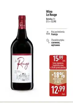 ALDI Wino czerwone Le Rouge oferta