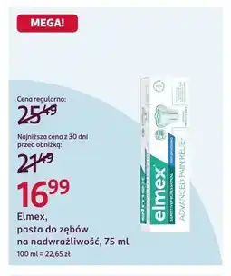 Rossmann Pasta do zębów Elmex Sensitive Professional Advanced Pain Relief oferta