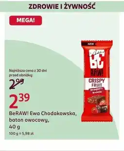 Rossmann Baton owocowy BeRAW! Ewa Chodakowska Crispy Fruit Strawberry Brownie oferta