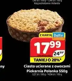 Delfin Ciasto ucierane z owocami Piekarnia Polanka oferta
