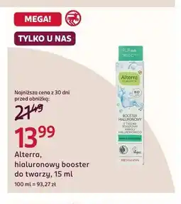 Rossmann Booster hialuronowy do twarzy Alterra oferta