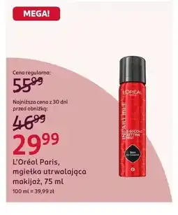 Rossmann Mgiełka utrwalająca makijaż L'Oréal Paris Infaillible 3-Second Setting Mist oferta