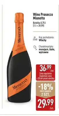 ALDI Wino Prosecco Mionetto oferta