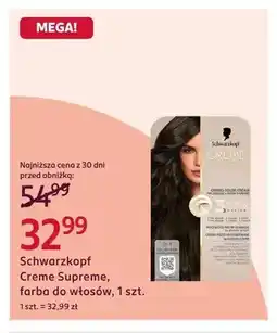 Rossmann Farba do włosów Schwarzkopf Creme Supreme oferta