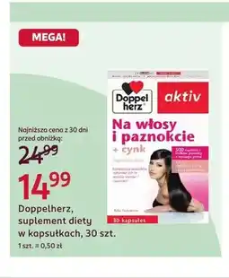 Rossmann Suplement diety Doppelherz Aktiv Na włosy i paznokcie + cynk oferta