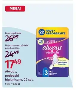 Rossmann Podpaski higieniczne Always Platinum oferta