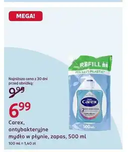 Rossmann Antybakteryjne mydło w płynie zapas Carex oferta