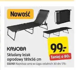 Jula Składany leżak ogrodowy Kayoba 189x56 cm oferta
