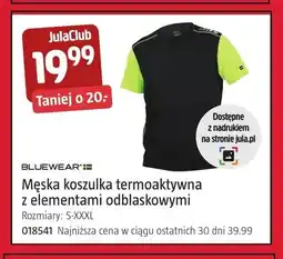 Jula Męska koszulka termoaktywna z elementami odblaskowymi Bluewear oferta