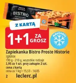 E.Leclerc Zapiekanka Bistro Proste Historie oferta