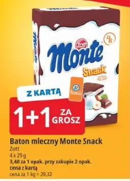 E.Leclerc Baton mleczny Monte Snack Zott oferta
