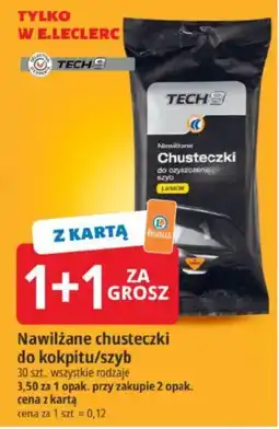 E.Leclerc Nawilżane chusteczki do kokpitu/szyby TECH oferta