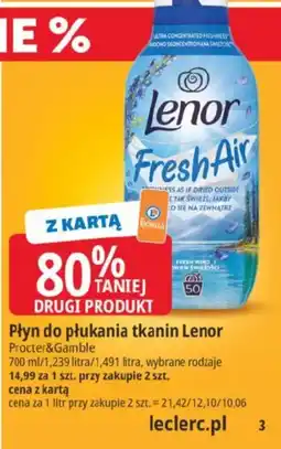 E.Leclerc Płyn do płukania tkanin Lenor oferta