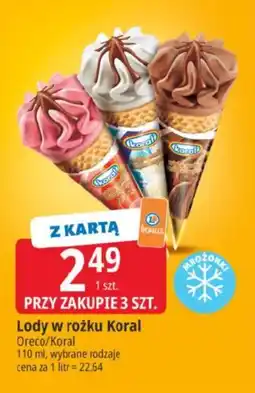 E.Leclerc Lody w rożku Koral oferta