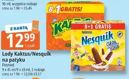 E.Leclerc Lody Kaktus/Nesquik na patyku Froneri oferta