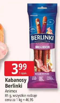 E.Leclerc Kabanosy Berlinki Animex oferta