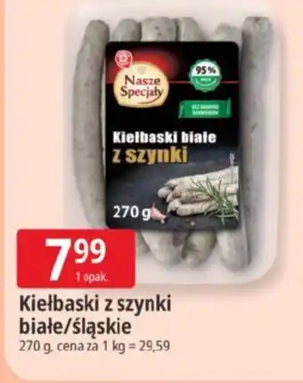 E.Leclerc Kielbaski białe z szynki Nasze Specjały oferta