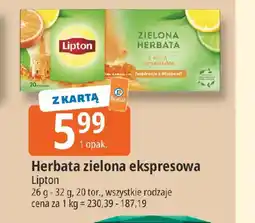 E.Leclerc Herbata zielona ekspresowa Lipton oferta
