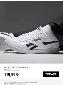 Sizeer Sneakersy męskie Reebok Court Advance oferta