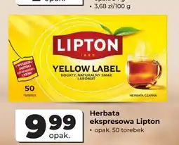 Odido Herbata czarna ekspresowa Lipton Yellow Label oferta