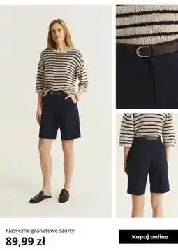 Greenpoint Szorty damskie klasyczne granatowe Greenpoint oferta