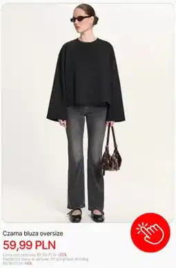 Cropp Czarna bluza oversize Cropp oferta