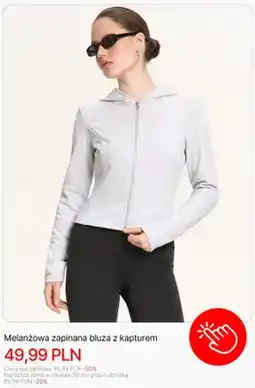 Cropp Bluza z kapturem melanżowa zapinana Cropp oferta