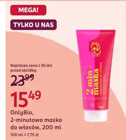 Rossmann Maska do włosów OnlyBio oferta