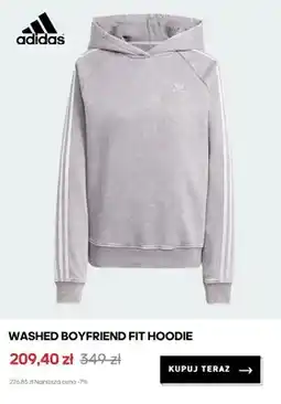 Adidas Bluza z kapturem Adidas Washed Boyfriend Fit Hoodie oferta