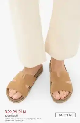 Klapki damskie rude