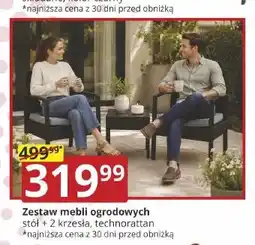 Prymus-AGD Zestaw mebli ogrodowych stół + 2 krzesła technorattan oferta