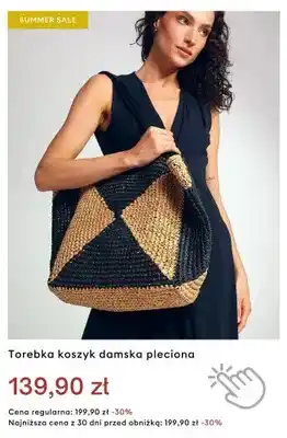 Torebka koszyk damska pleciona