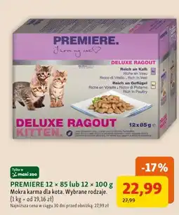 Maxi Zoo Mokra karma dla kota Premiere Deluxe Ragout Kitten 12-pak oferta
