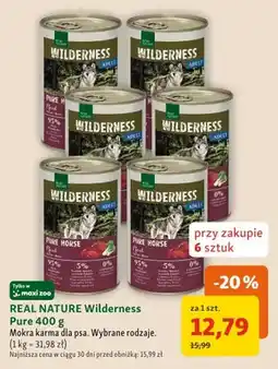 Maxi Zoo Mokra karma dla psa Real Nature Wilderness Pure Horse oferta