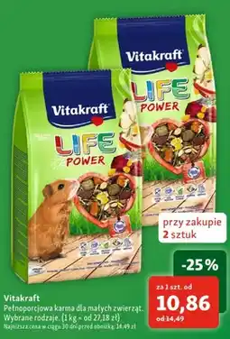 Maxi Zoo Pełnoporcjowa karma dla małych zwierząt Vitakraft Life Power oferta