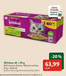 Maxi Zoo Mokra karma dla kota Whiskas Mix Smaków 40-pak oferta