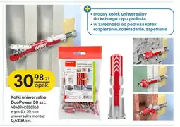 Castorama Kołki uniwersalne DuoPower Fischer 6x30 mm 50-pak oferta