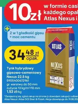 Castorama Tynk hybrydowy gipsowo-cementowy Atlas Nexus oferta