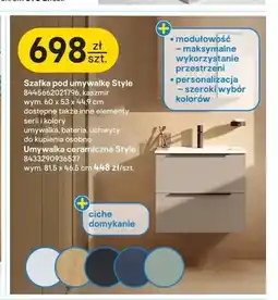 Castorama Szafka pod umywalkę Roca Style kaszmir oferta