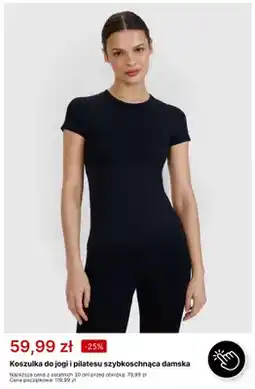 4F Koszulka do jogi i pilatesu szybkoschnąca damska oferta