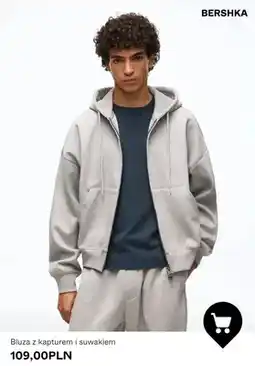 Bershka Bluza z kapturem i suwakiem Bershka oferta